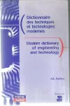 Dictionnaire des techniques et technologies modernes