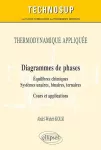 Diagrammes de phases, équilibres chimiques, systèmes unaires, binaires, ternaires