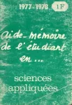 Aide memoire de l'etudiant en sciences appliquees