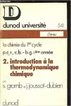 Introduction à la thermodynamique chimique