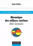 Aide-mémoire mécanique des milieux continus